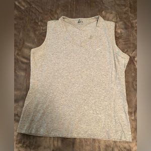 Nike sleeveless gray top, size large (12-14).
